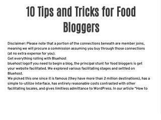 10 tips and tricks for food bloggers