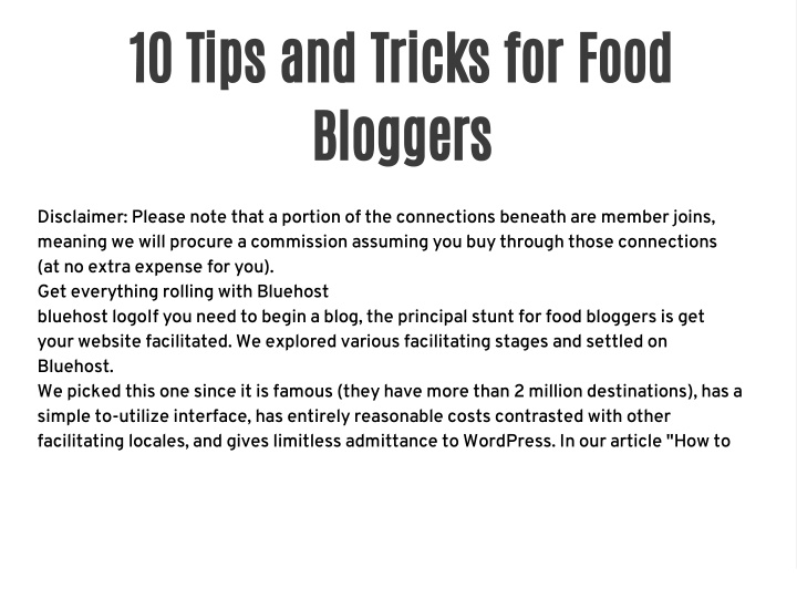 10 tips and tricks for food bloggers