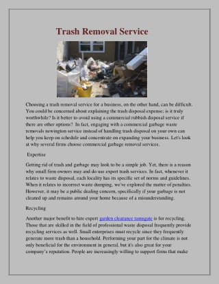 trash removal service