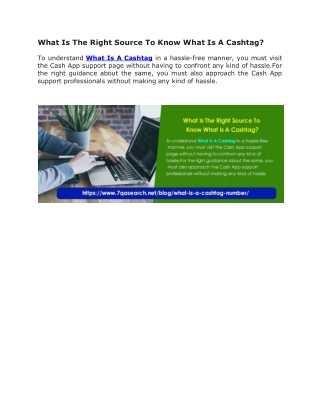what is the right source to know what is a cashtag