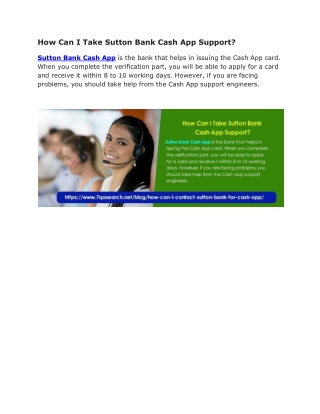 how can i take sutton bank cash app support