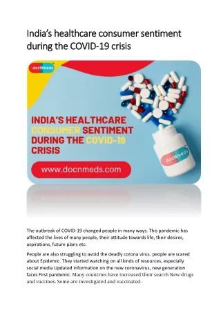 India’s healthcare consumer sentiment during the COVID-19 crisis-converted