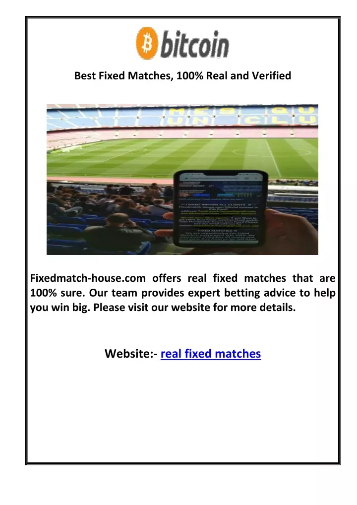 best fixed matches 100 real and verified