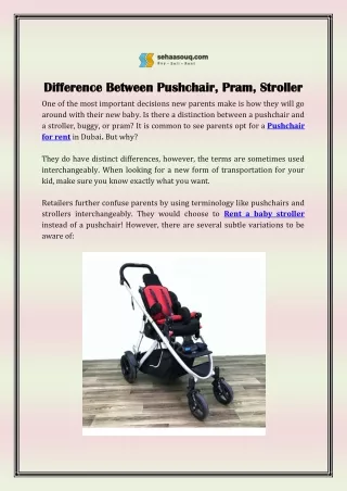 difference between pushchair pram stroller