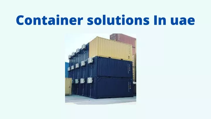 container solutions in uae