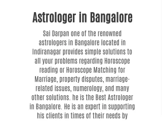 astrologer in bangalore sai darpan