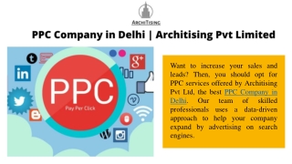 PPC Company in Delhi Architising Pvt Limited