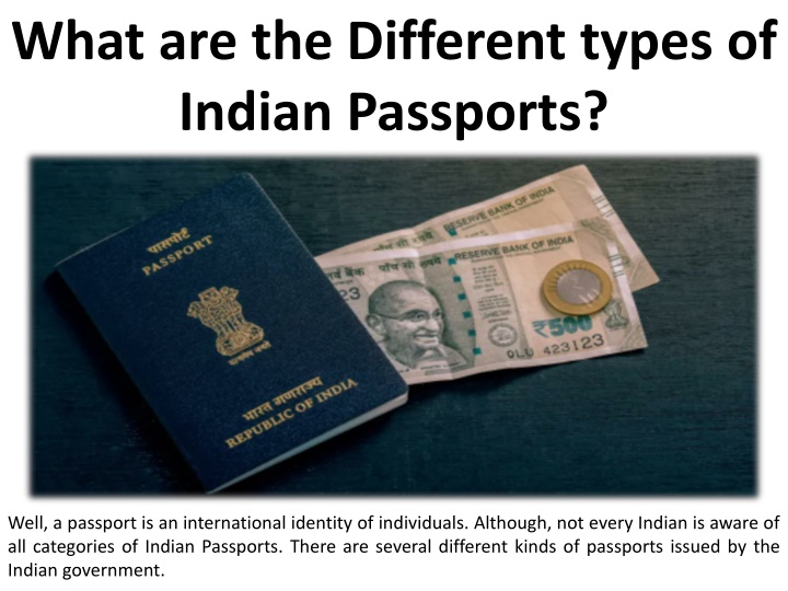 what are the different types of indian passports