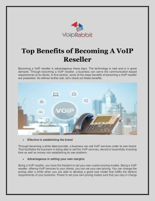 Top Benefits of Becoming A VoIP Reseller
