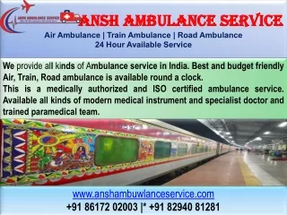 Get Quick Road ambulance service from Patna |Ansh