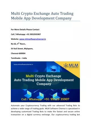 multi crypto exchange auto trading mobile