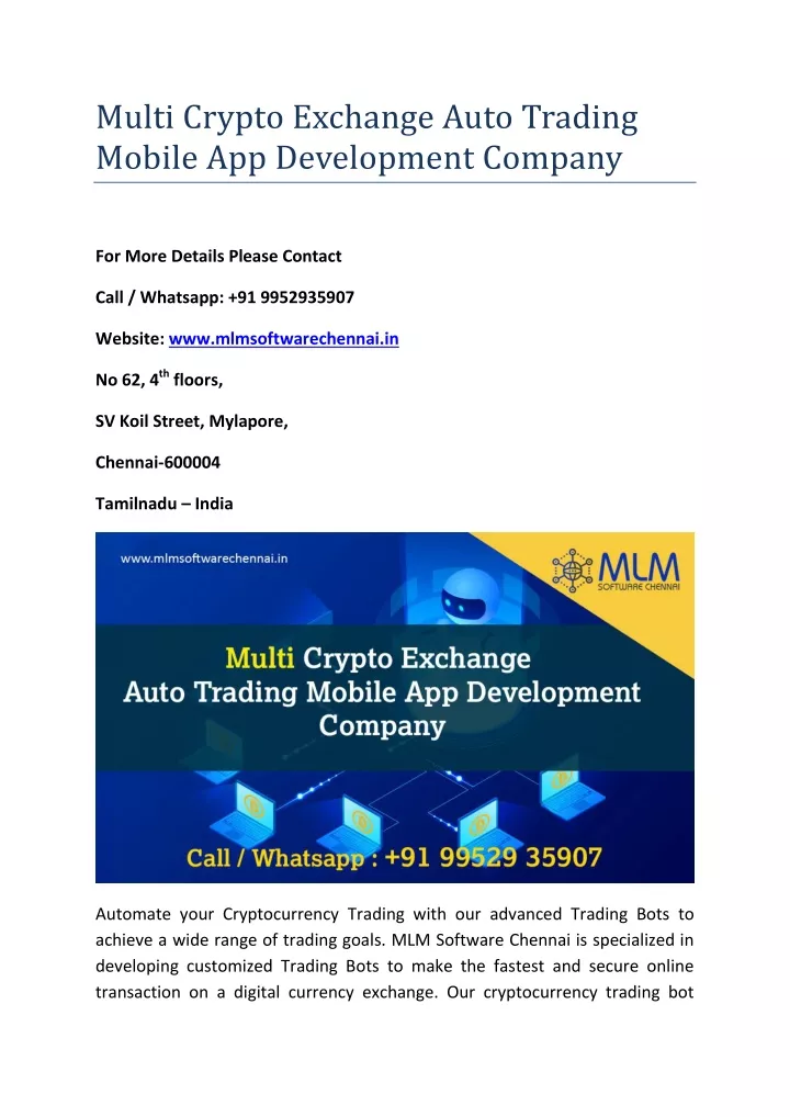 multi crypto exchange auto trading mobile