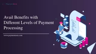 Avail Benefits with Different Levels of Payment Processing