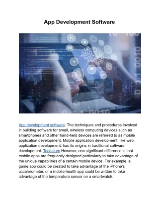 app development software