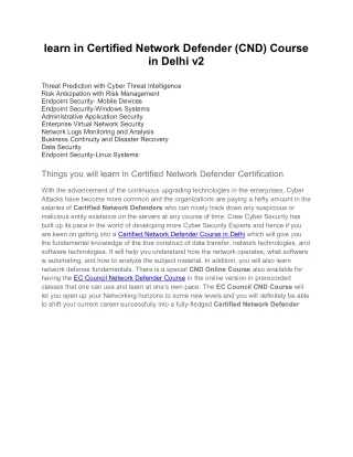 learn in certified network defender cnd course