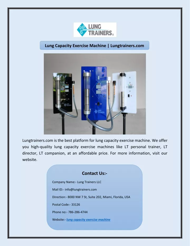 lung capacity exercise machine lungtrainers com