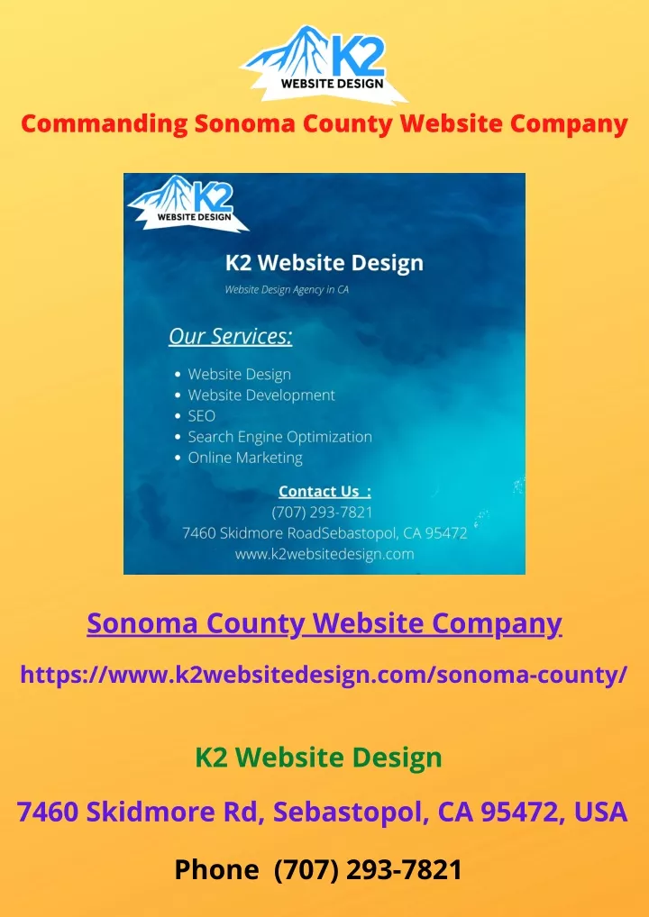 commanding sonoma county website company