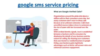 google sms service pricing