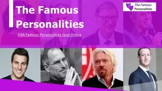 USA Famous Personalities Quiz Online