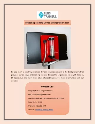 breathing training device lungtrainers com