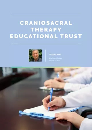 Practitioner Trainings at the Craniosacral Therapy Educational Trust