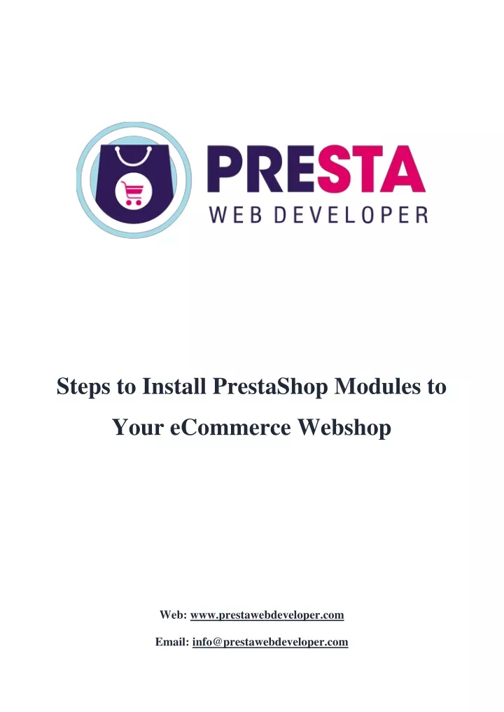 PPT - Steps to Install PrestaShop Modules to Your eCommerce Webshop ...