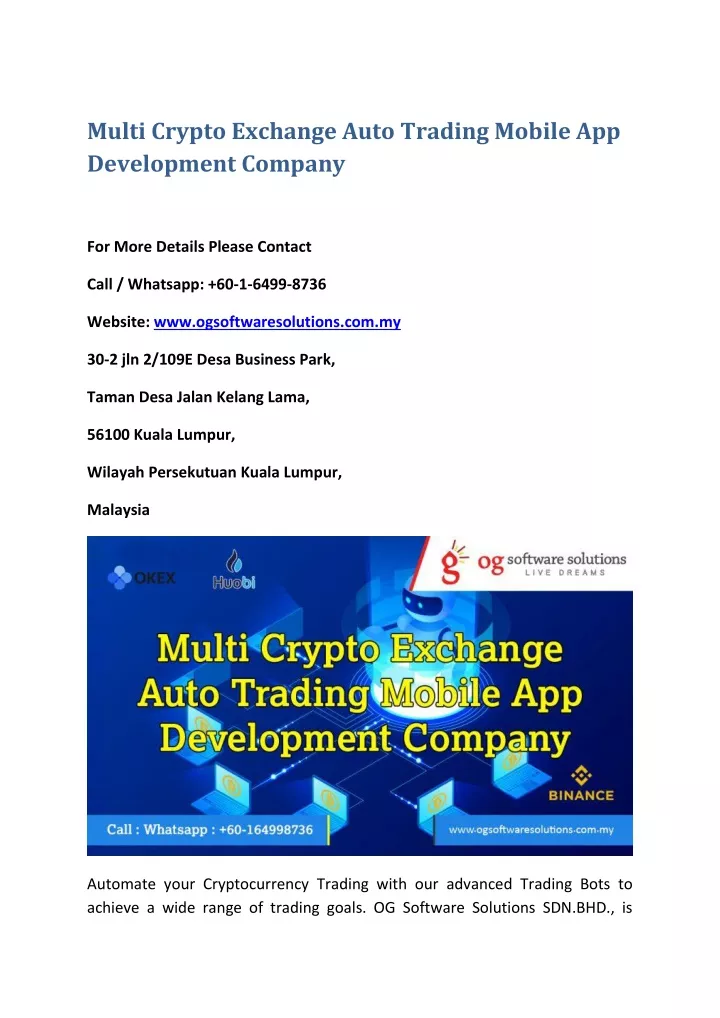 multi crypto exchange auto trading mobile