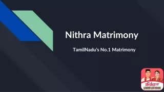 Nithra Matrimony - No.1 Free Tamil matrimony site in Tamilnadu