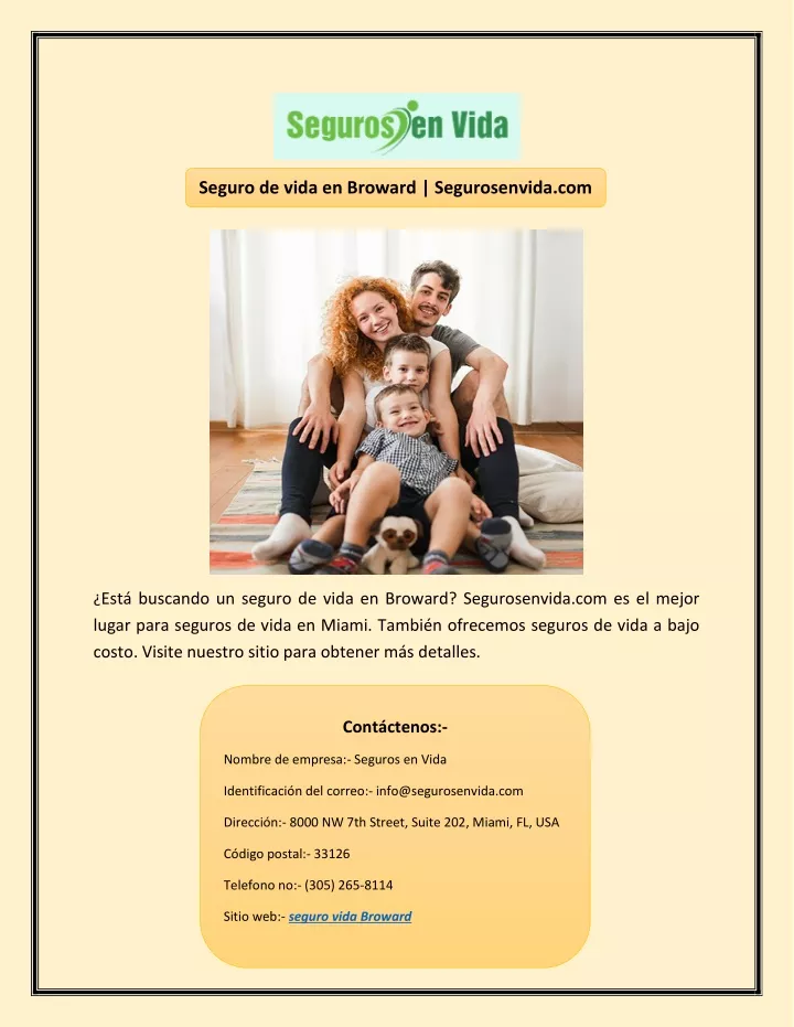 seguro de vida en broward segurosenvida com