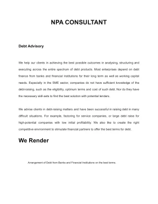npa consultant