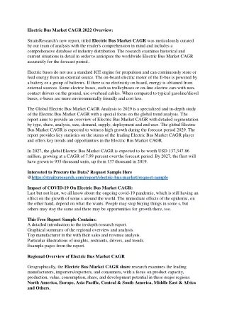 electric bus market cagr 2022 overview