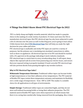 4 Things You Didn't Know About PVC Electrical Tape-In 2022