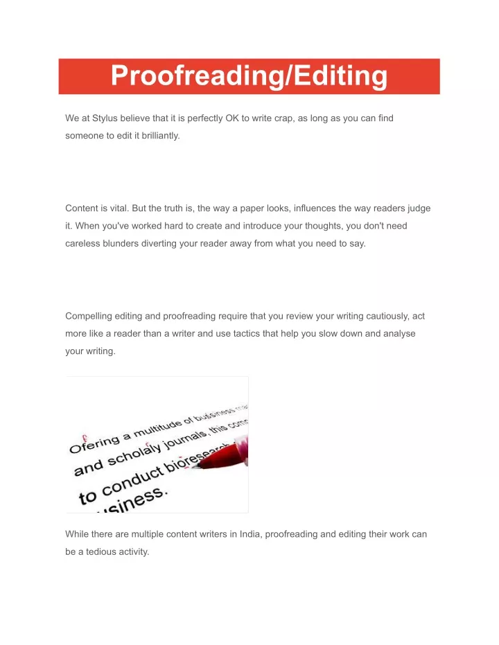 proofreading editing