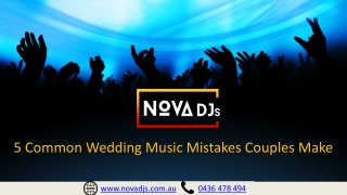 5 Common Wedding Music Mistakes Couples Make