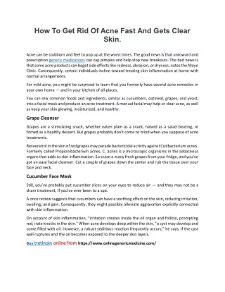 how to get rid of acne fast and gets clear skin
