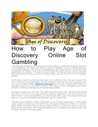 Get to Know Big Cash Win Online Slot Games.docx