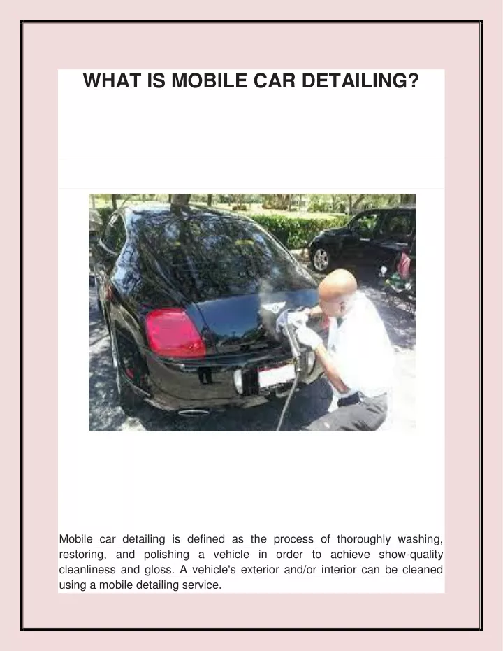 what is mobile car detailing