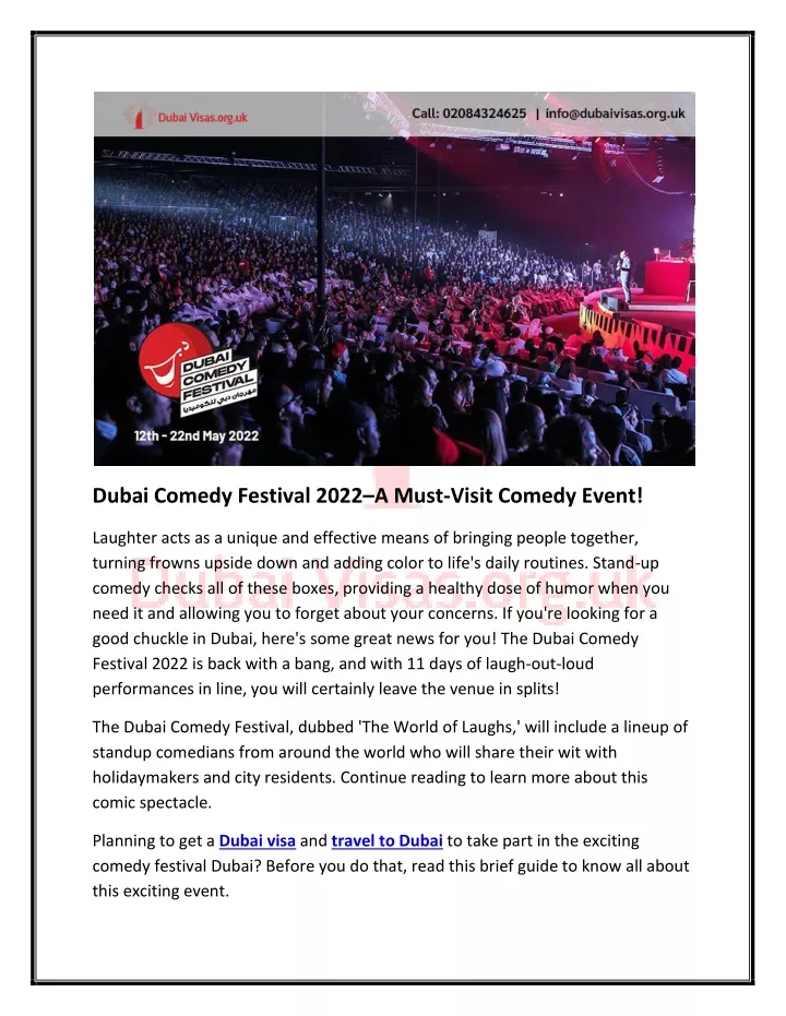 dubai comedy festival 2022 a must visit comedy