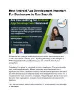 How Android App Development Important For Businesses to Run Smooth - slide 1