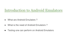 All About Android Emulators