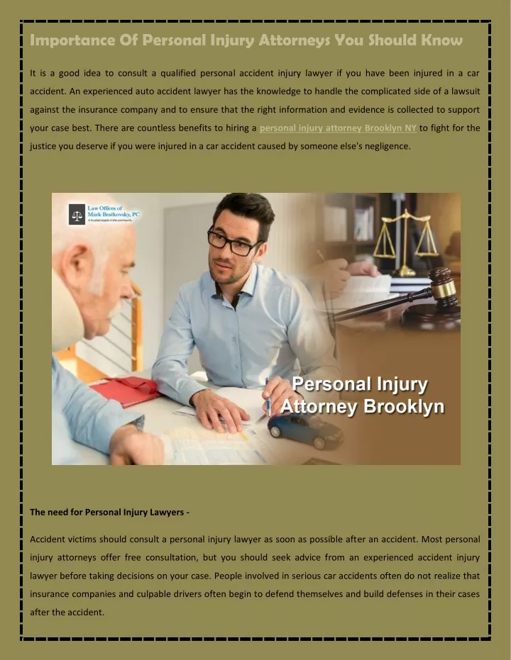 importance of personal injury attorneys