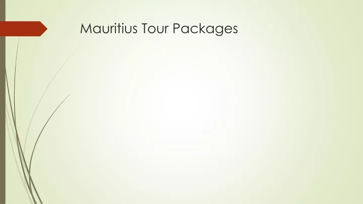 mauritius tour packages