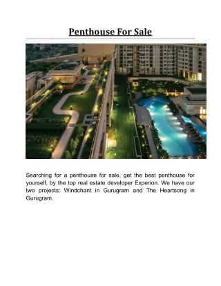penthouse for sale