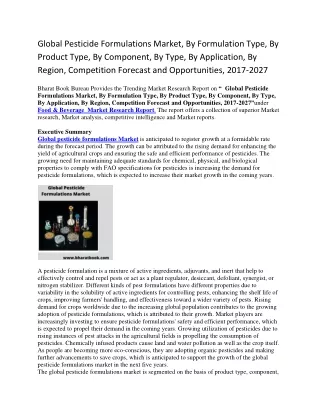global pesticide formulations market