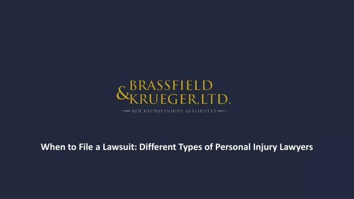 when to file a lawsuit different types