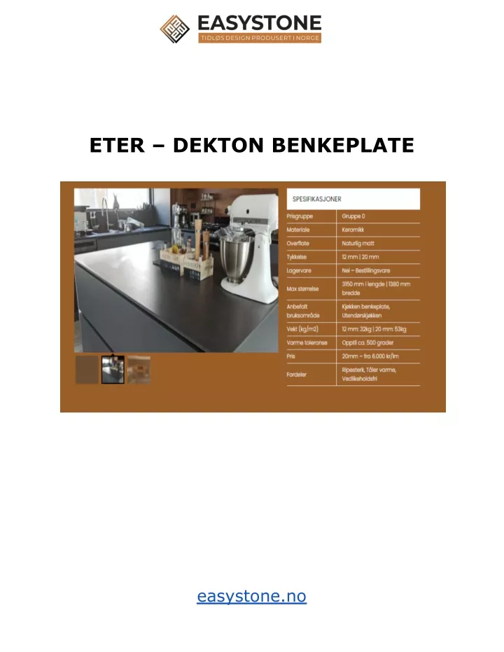 eter dekton benkeplate