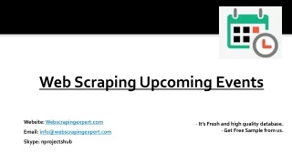 Web Scraping Upcoming Events