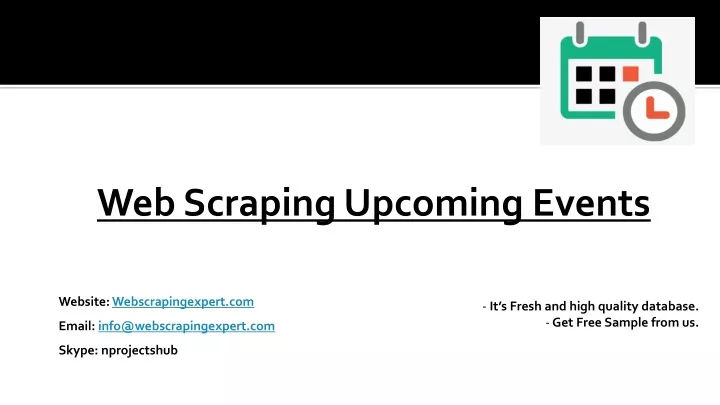 web scraping upcoming events