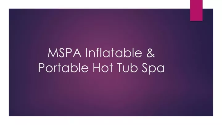 mspa inflatable portable hot tub spa