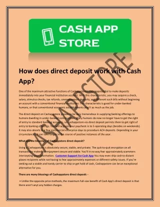 how does direct deposit work with cash app